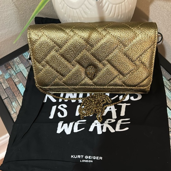 Kurt Geiger London Extra Mini Kensington Quilted Leather Wallet on a Chain - Picture 5 of 17